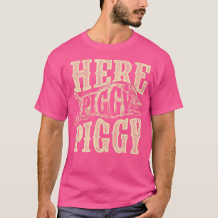 Camiseta Aqui Piggy Boar Caçador de Cachorro Selvagem