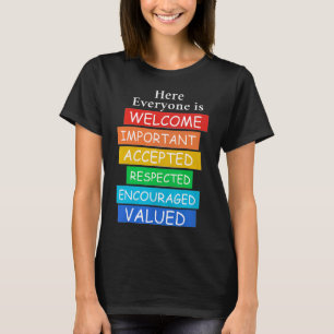 Camiseta Aqui Todos São Bem-Vindo Importante Professor De I