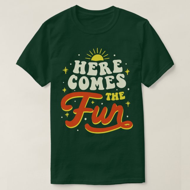 Camiseta Aqui vem a diversão de Tobe Fonseca (Frente do Design)