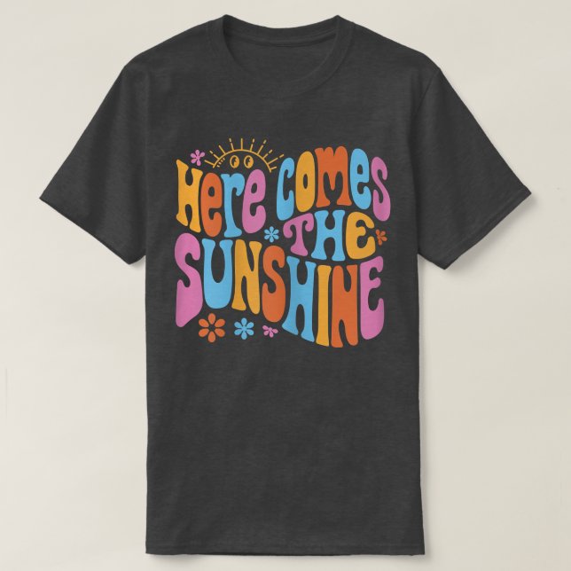 Camiseta Aqui Vem A Diversão Sunshine Happy Sun Summer T-Sh (Frente do Design)