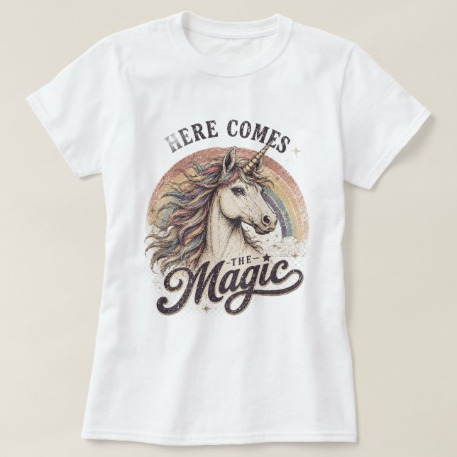 CAMISETA AQUI VEM A MAGIA (Frente do Design)