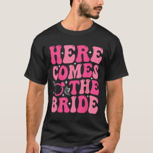 Camiseta Aqui vem a noiva festa de casamento despedida de s
