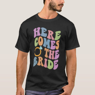 Camiseta Aqui Vem A Noiva Festa de Solteira Tendência Casam