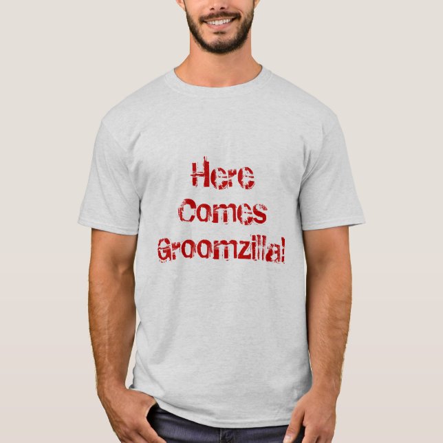 Camiseta Aqui Vem Groomzilla (Frente)