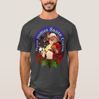 Camiseta Aqui vem o Papai Noel Design