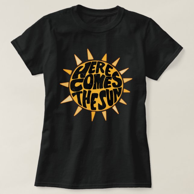 Camiseta Aqui vem o sol (Frente do Design)