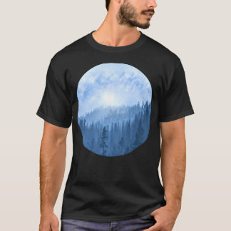 Camiseta Aqui Vem O Sol - Floresta Mistura - Azul