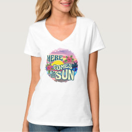 Camiseta Aqui vem o Sol Retro Tropical Praia Havaiana