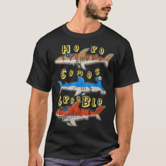 Camiseta Aqui Vem O Tubarão Problema Para Rapazes
