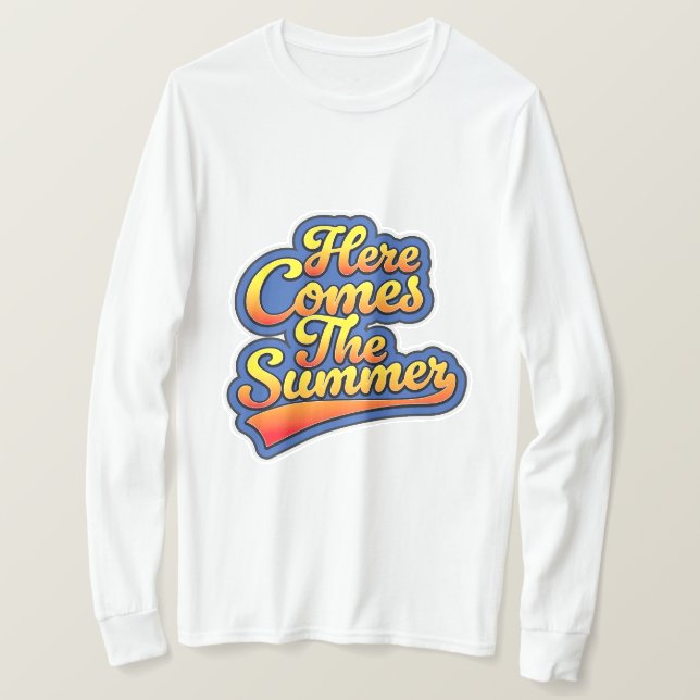 Camiseta Aqui vem o Verão (Frente do Design)