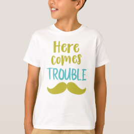 Camiseta Aqui Vem Problema, bigode, bigode