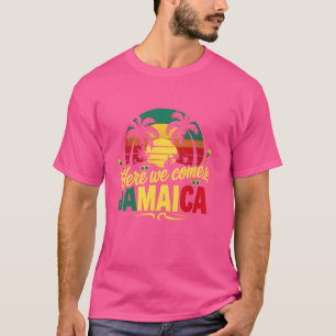 Camiseta Aqui Vimos Jamaica Para Férias De Verão Da Família