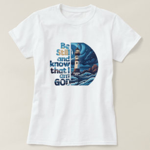 Camiseta Aquietem-se e saibam que eu sou Deus Versículo da 