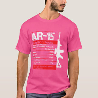 Camiseta Ar-15 Fatos Nutricionais Gun Rifle Funny Gun Cara 