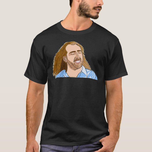 Camiseta Ar calmo Nicolas Cage Respiração ao ar fresco (Frente)