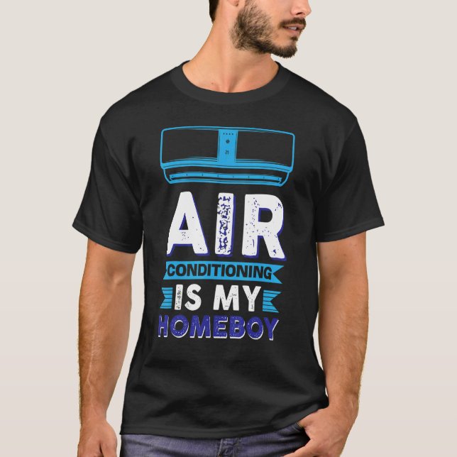 Camiseta Ar condicionado é meu Ficar em casa (Frente)