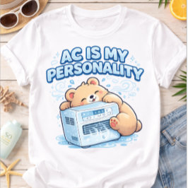 Camiseta Ar Condicionado Engraçado é Minha Personalidade Ur