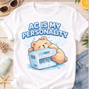 Camiseta Ar Condicionado Engraçado é Minha Personalidade Ur