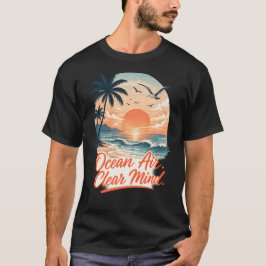 Camiseta Ar do Oceano. Mente Clara. | Sol Poente Costeiro V