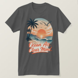 Camiseta Ar do Oceano. Mente Clara. | Sol Poente Costeiro V