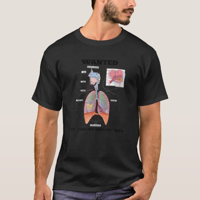 Camiseta Ar Fresco Desejado Para Sys Respiratórios De Respi (Frente)