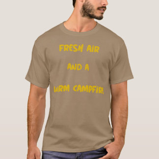 Camiseta Ar Fresco E Uma Fogueira Quente Menino de acampame