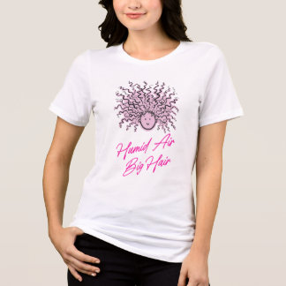 Camiseta Ar quente cor-de-rosa UMIDADE AR GRANDES CABELOS P