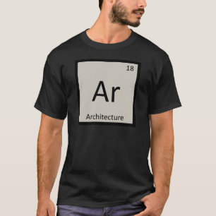Camiseta Ar - Símbolo de Mesa periódica de química de ar