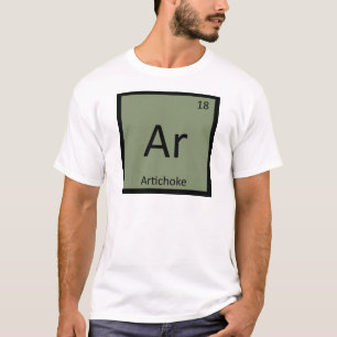 Camiseta Ar - Tabela Periódica Química de Vegetais Alcachof