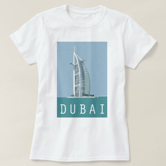 Camiseta Árabe do al de Dubai Burj (Frente do Design)