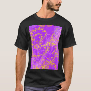 Camiseta Arabesco em Magenta com um sussurro de Amarelo