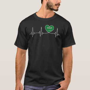 Camiseta Arábia Saudita e Arábia Saudita Flag Heart Sau