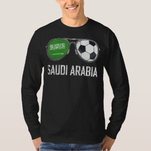 Camiseta Arábia Saudita Flag & Football Sunglass, Ventilado
