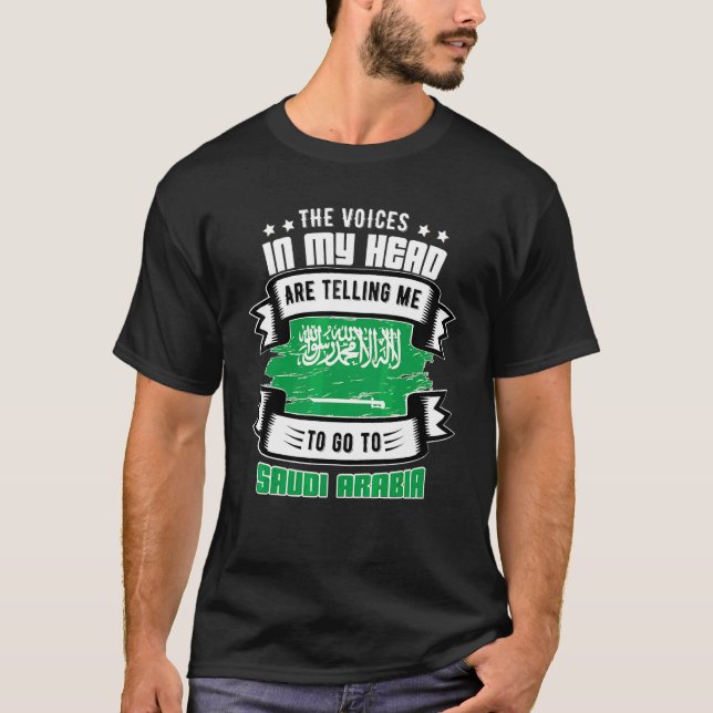 Camiseta Arábia Saudita Na Minha Cabeça (Frente)