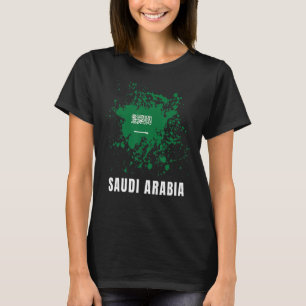 Camiseta Arábia Saudita: Retro Vintage WaterColor Esporte A