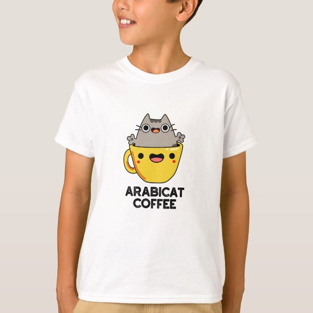 Camiseta Arabicat Café Engraçado Arabica Cat Pun (Frente)