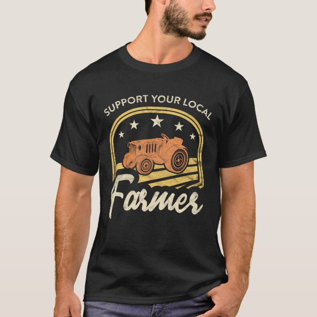 Camiseta Arable Support Your Local Farmer  Farming (Frente)