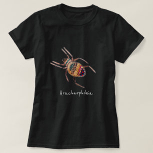 Camiseta Arachnofobia lema aracnídeo bonitinho