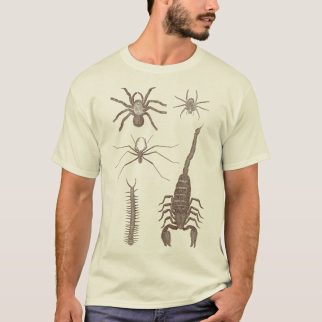 Camiseta Arachnophobia! Aranhas & escorpião parte dianteira (Frente)