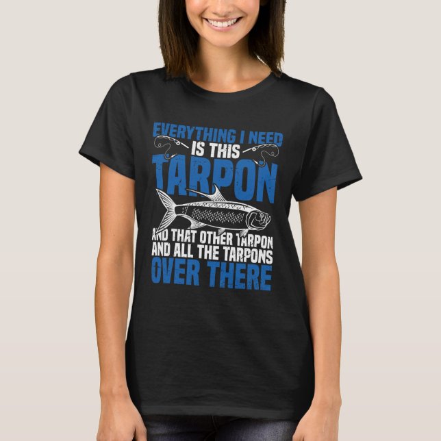 Camiseta Arado De Pesca De Tarpon E Peixe De Tarpon Combo C (Frente)