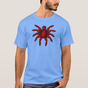 Camiseta Aranha Alien Vermelha Criatura Abstrata