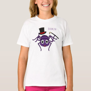 Camiseta Aranha-branca no desenho do chapéu