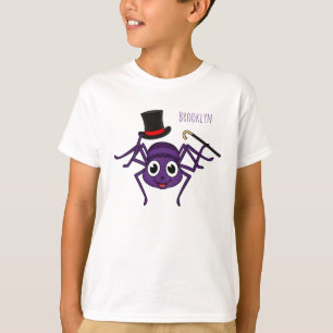 Camiseta Aranha-branca no desenho do chapéu