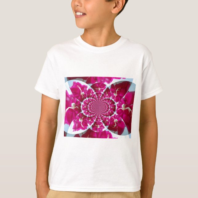 Camiseta Aranha branca numa Rosa vermelha bonita (Frente)