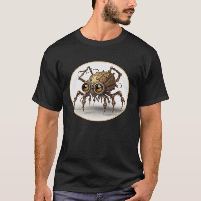 Camiseta Aranha-Coca-Cola Steampunk Aranha Retrocientífica  (Frente)