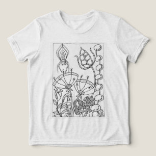Camiseta aranha com flores de fantasia