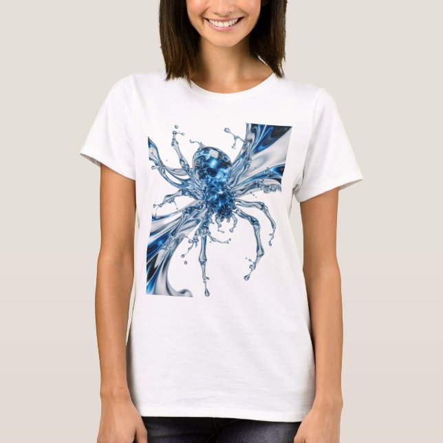 Camiseta Aranha de Água Prateada DESIGN PERSONALIZADO Catch (Frente)