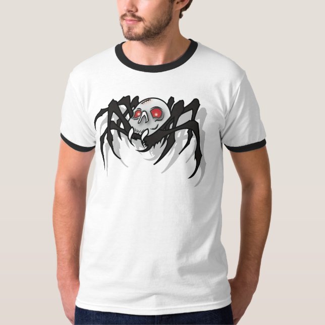 Camiseta Aranha do crânio dos homens (Frente)