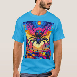 Camiseta Aranha gigante em um deserto surreal
