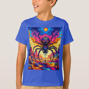 Camiseta Aranha gigante em um deserto surreal